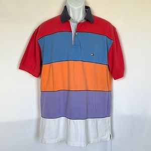 Tommy Hilfiger Large Multicolored Striped Polo